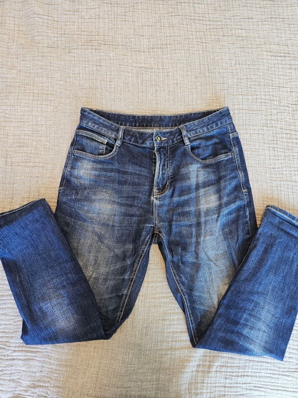 Replay Men's Dark Blue Denim Jeans with Back Pocket Tag
